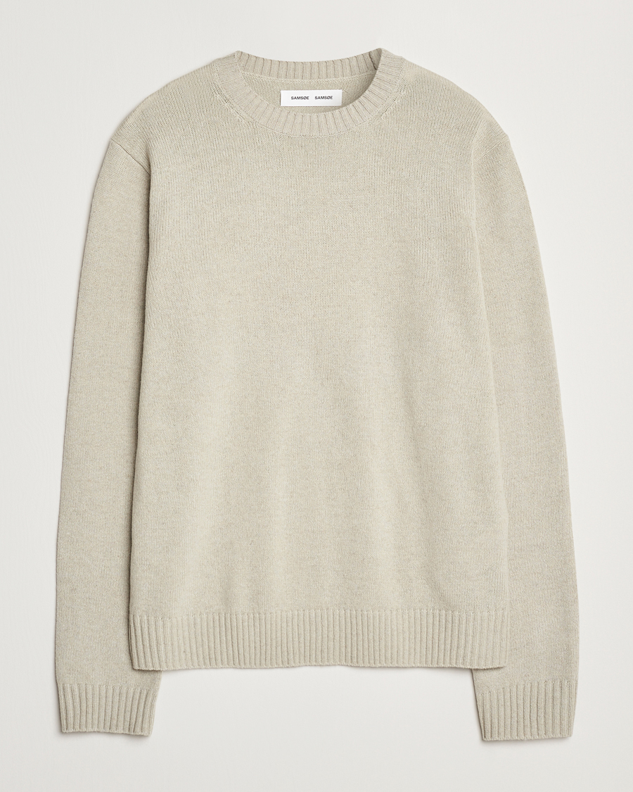Samsoe Samsoe Sylli Wool Crew Neck Abbey Stone