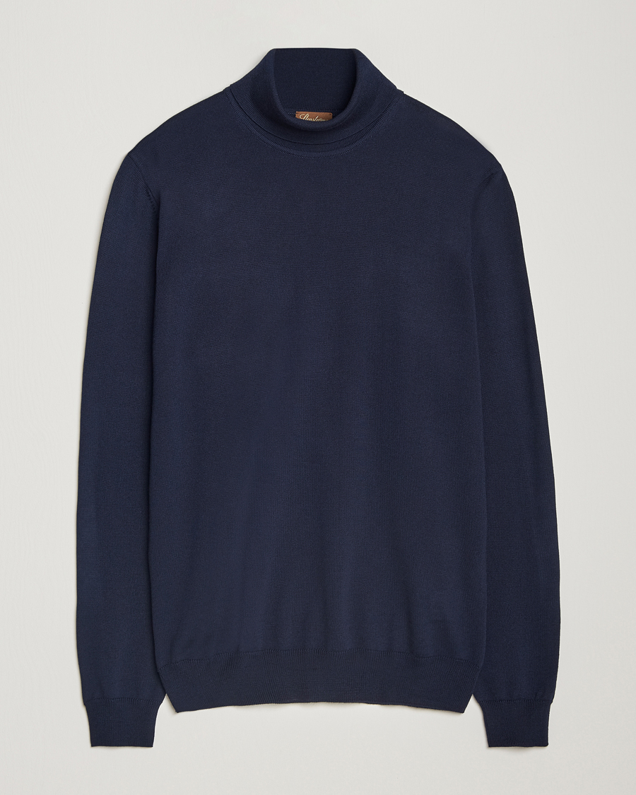 Herren | Pullover | Stenströms | Merino Rollneck Navy
