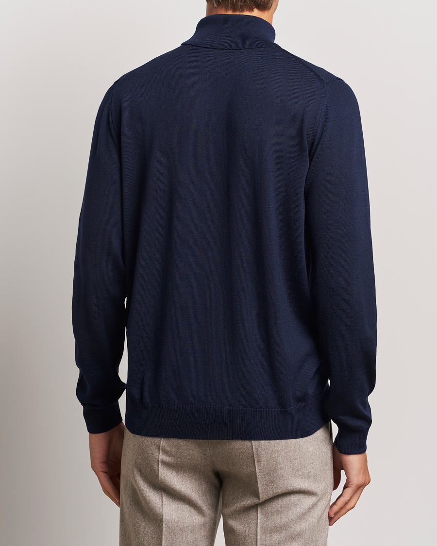 Herren | Pullover | Stenströms | Merino Rollneck Navy