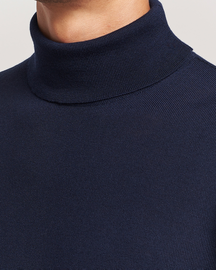 Herren | Pullover | Stenströms | Merino Rollneck Navy