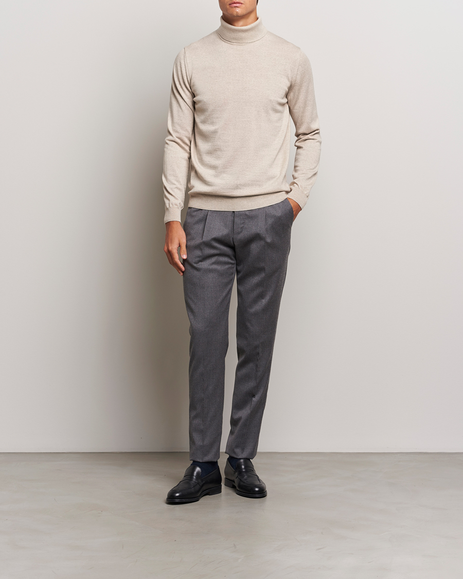 Herren | Pullover | Stenströms | Merino Rollneck Beige