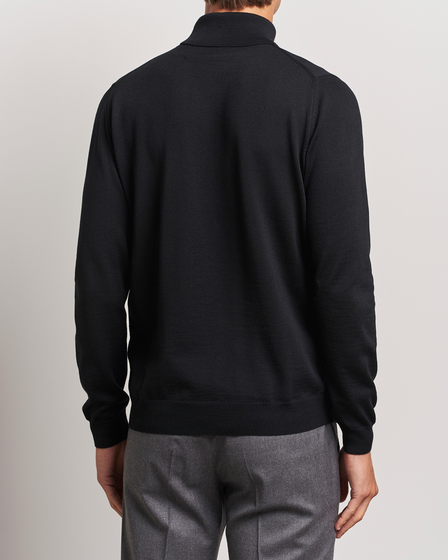 Herren | Pullover | Stenströms | Merino Rollneck Black