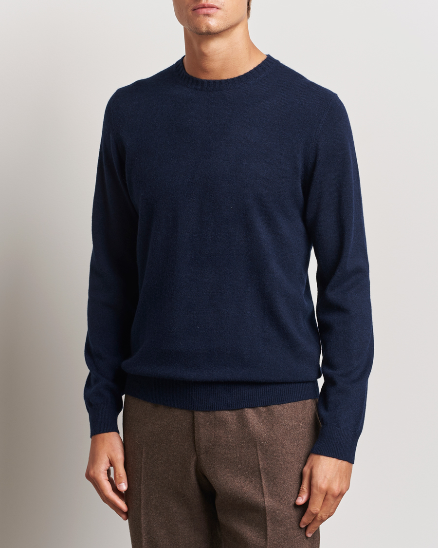 Herren | Pullover | Stenströms | Cashmere Crewneck Navy