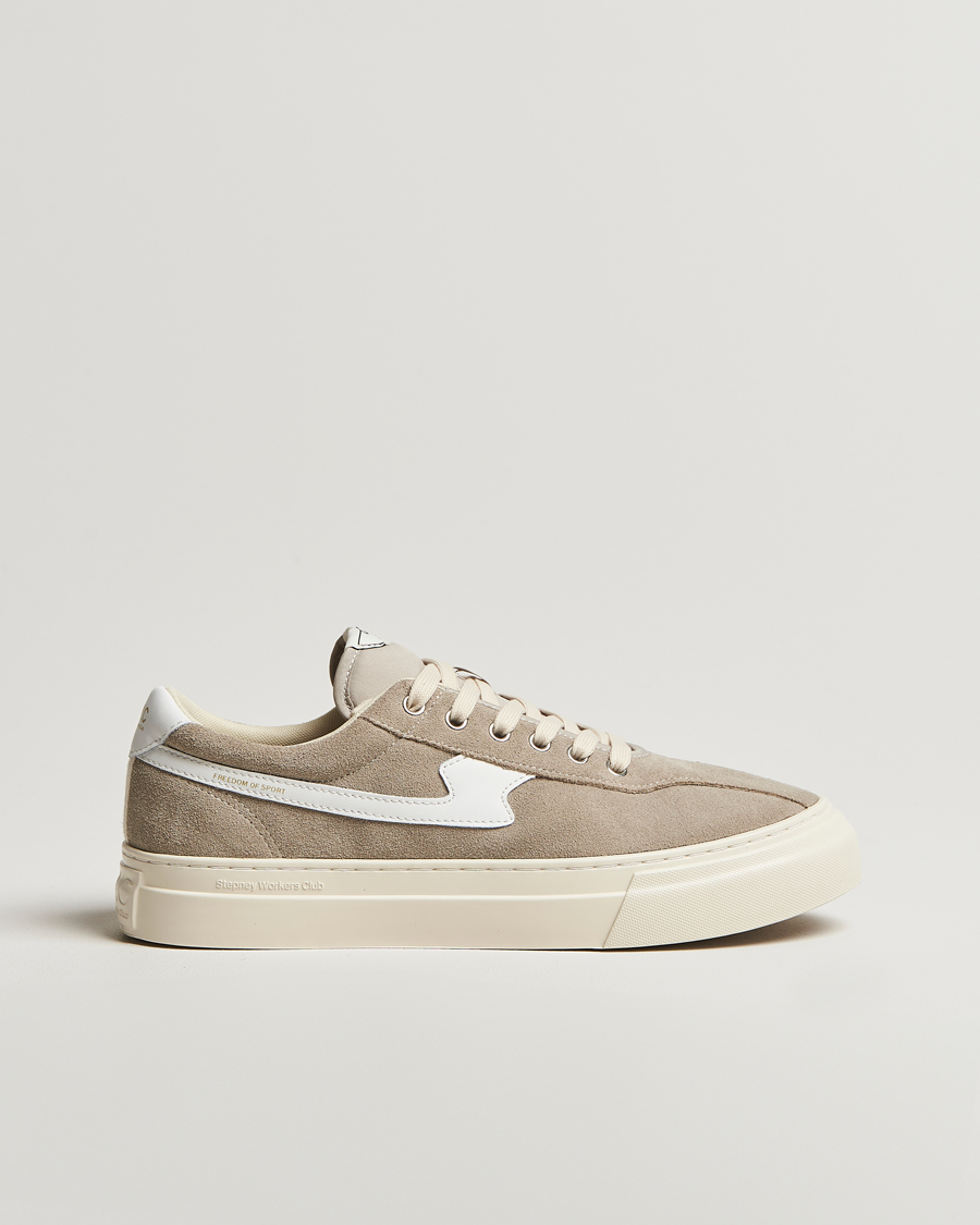 Herren | Sneaker | Stepney Workers Club | Dellow S-Strike Cupsole Suede Sneaker Lt Grey/White