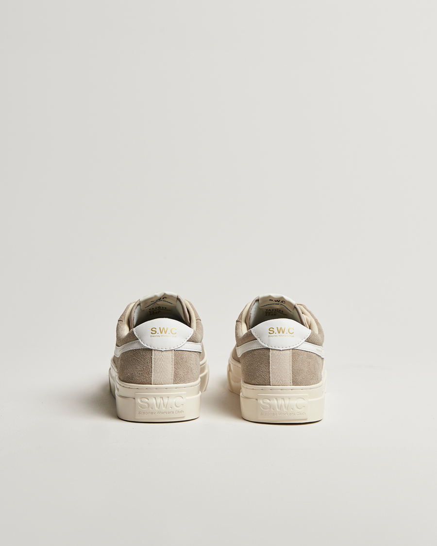 Herren | Sneaker | Stepney Workers Club | Dellow S-Strike Cupsole Suede Sneaker Lt Grey/White