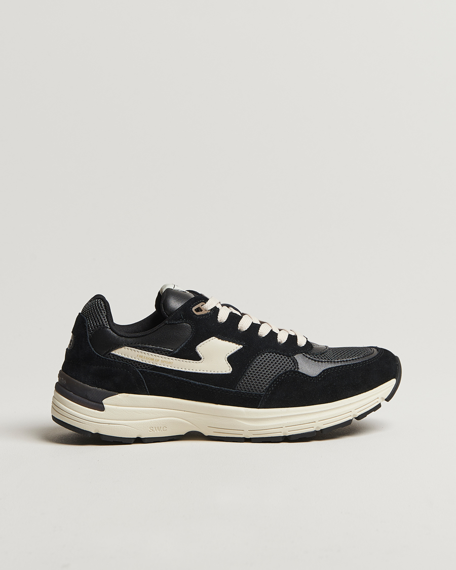Herren | Stepney Workers Club Amiel S-Strike Suede Sneaker Black | Stepney Workers Club | Amiel S-Strike Suede Sneaker Black