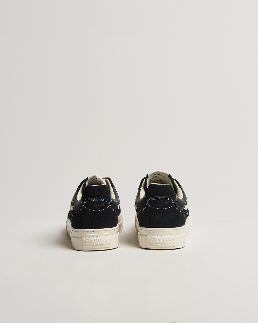 Herren | Stepney Workers Club Pearl S-Strike Suede Sneaker Black White | Stepney Workers Club | Pearl S-Strike Suede Sneaker Black White