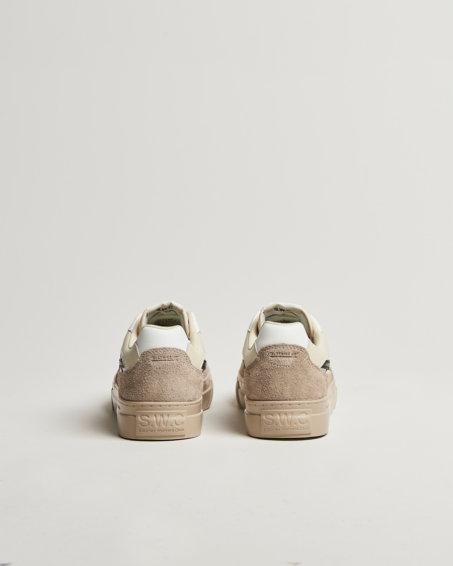 Herren | Stepney Workers Club Pearl S-Strike Leather/Suede Sneaker Winter White | Stepney Workers Club | Pearl S-Strike Leather/Suede Sneaker Winter White