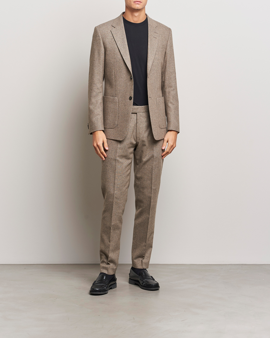 Herren | Hosen | Tiger of Sweden | Tenuta Brushed Wool Trousers Burlywood