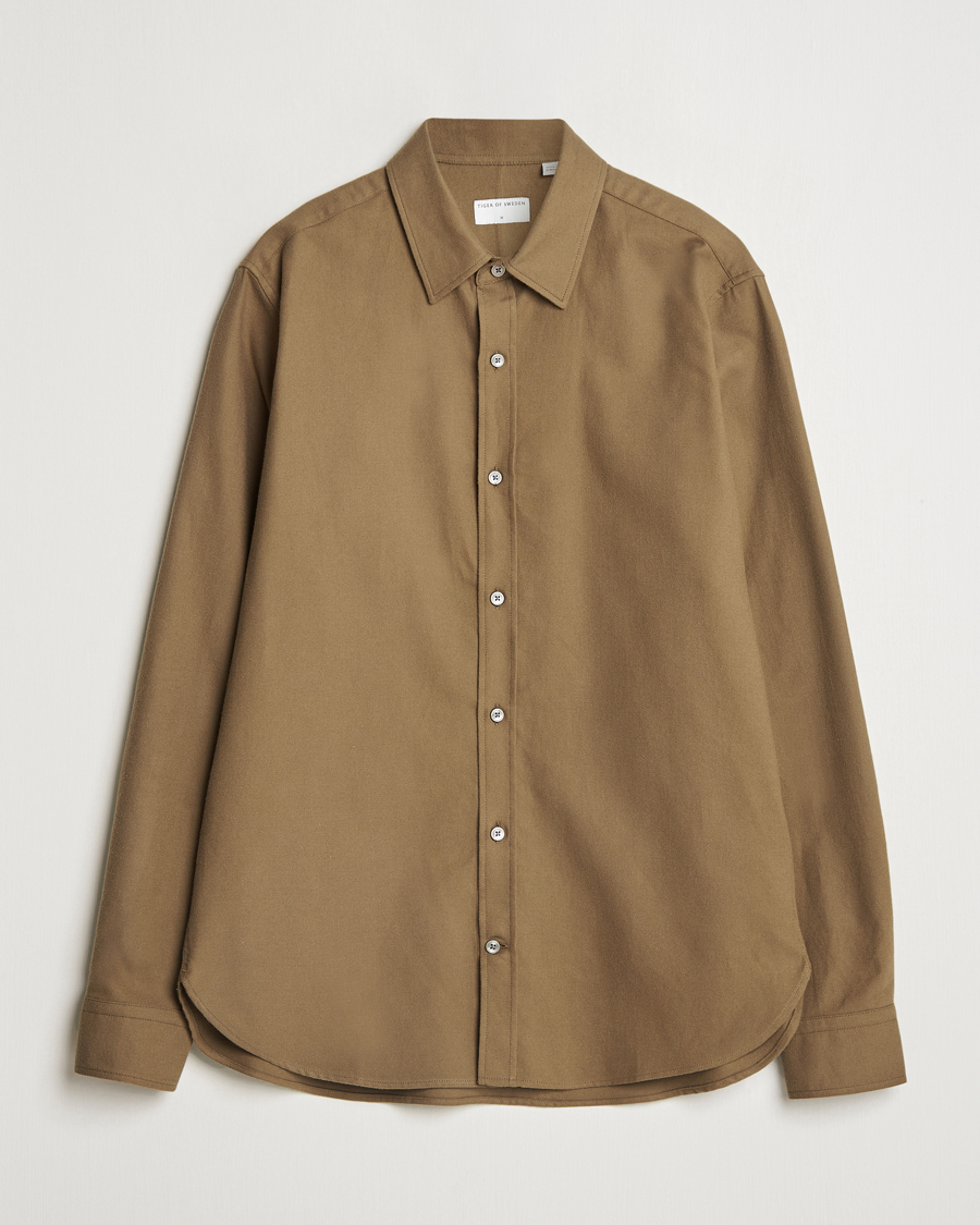 Herren | Hemden | Tiger of Sweden | Benjamins Brushed Twill Shirt Old Wolf