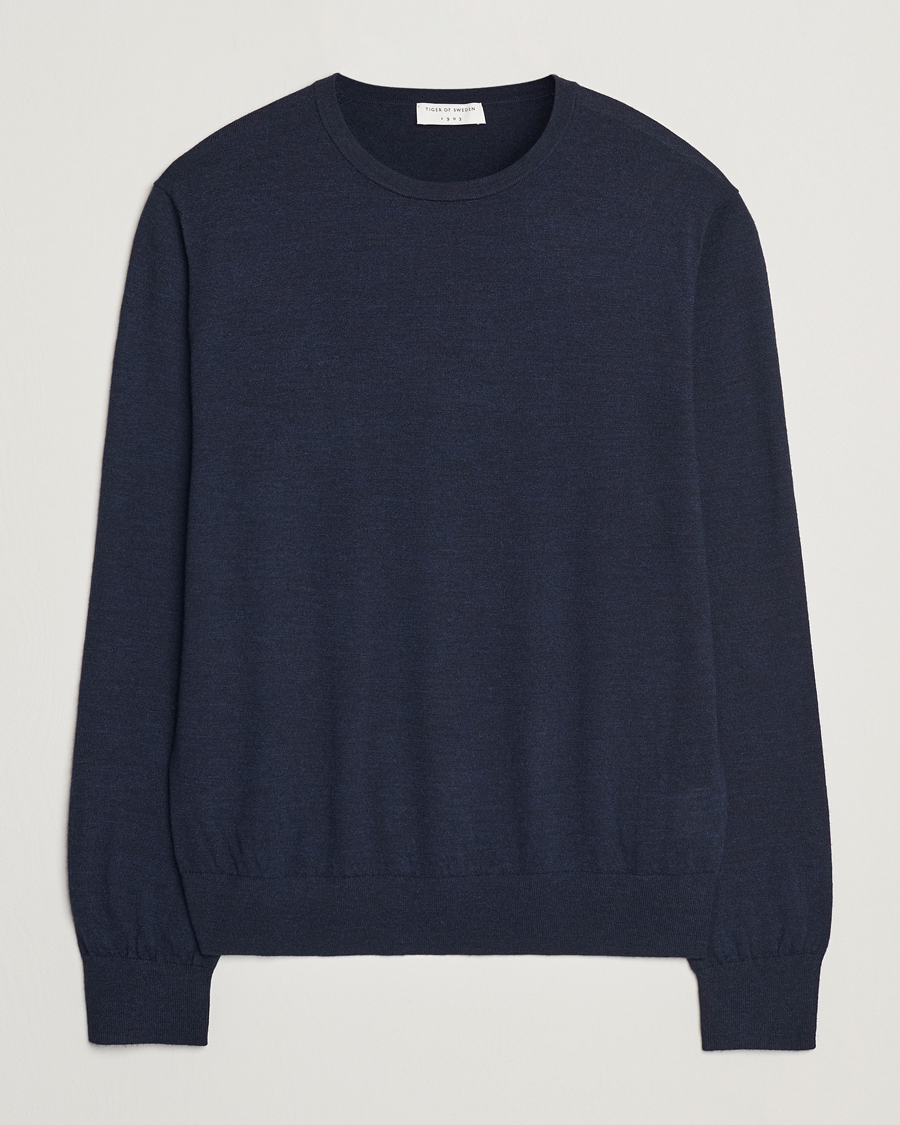 Herren | Pullover | Tiger of Sweden | Connor Crew Neck Pullover Light Ink