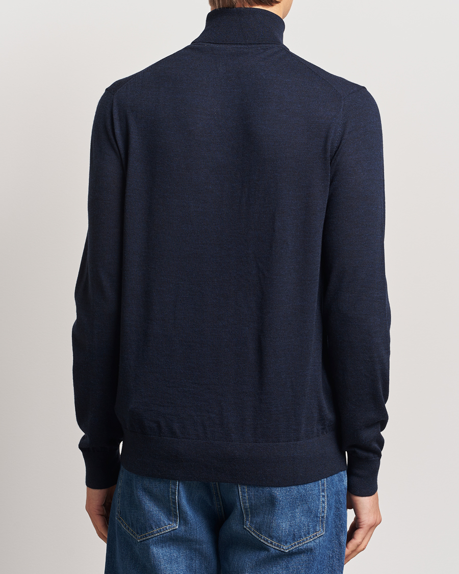 Herren | Pullover | Tiger of Sweden | Nevile Extra Fine Merino Polo Light Ink