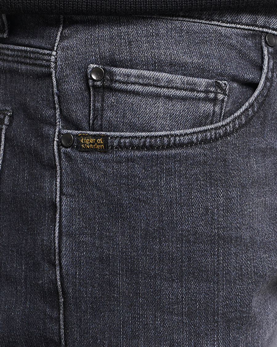 Herren | Jeans | Tiger of Sweden | Pistolero Stretch Cotton Jeans Washed Black