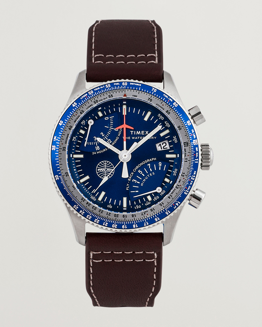Herren | Timex Pan Am Flyback Chronograph 43mm Blue Dial | Timex | Pan Am Flyback Chronograph 43mm Blue Dial