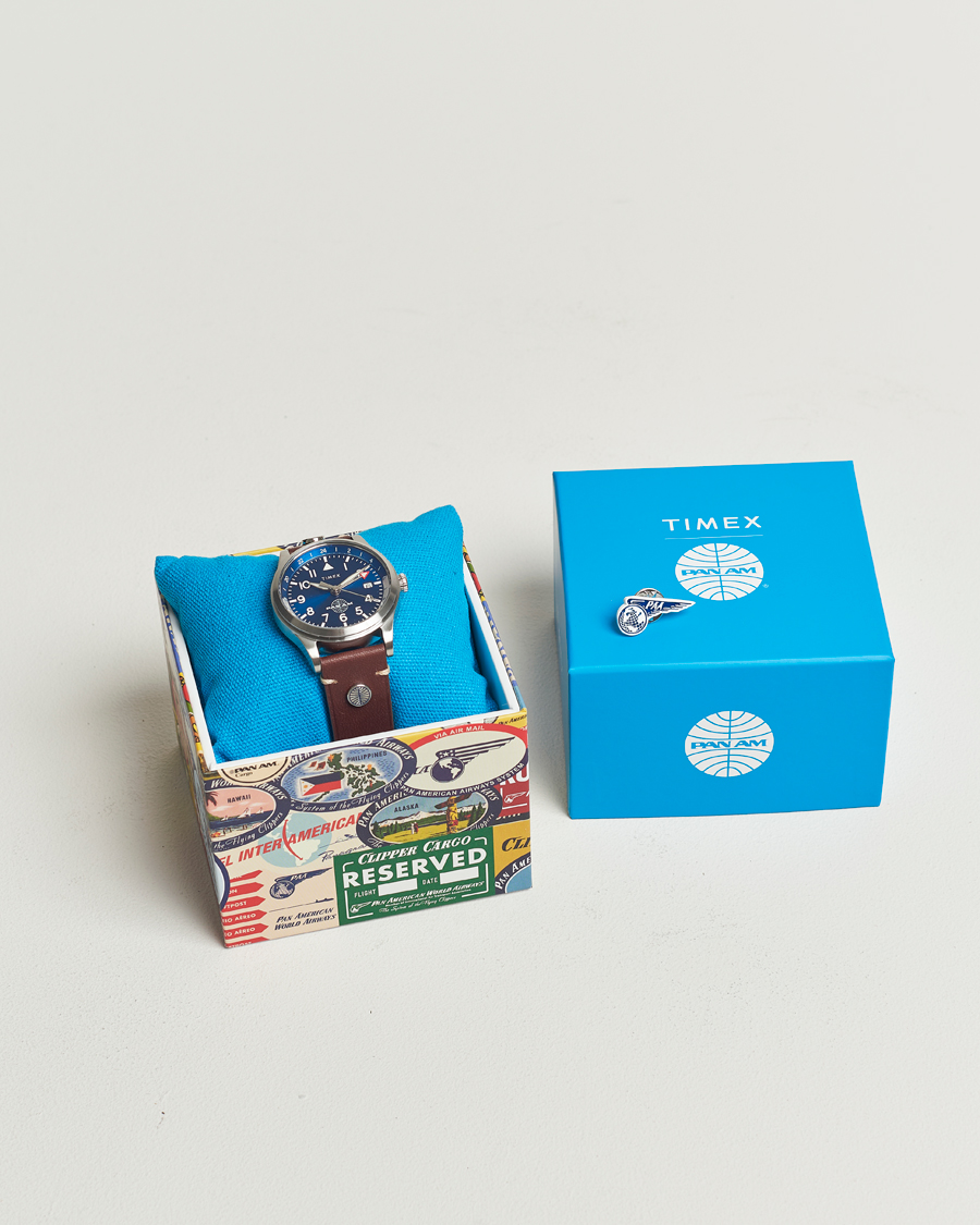 Herren | Timex Pan Am GMT Stainless Steel 39mm Blue Dial | Timex | Pan Am GMT Stainless Steel 39mm Blue Dial