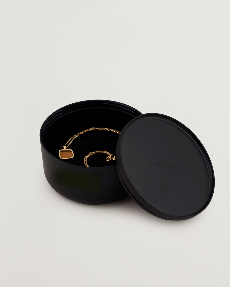 Herren | Schmuck | Tom Wood | Cushion Pendant Tiger Eye Gold