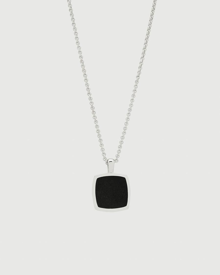 Herren | Schmuck | Tom Wood | Cushion Pendant Onyx Silver