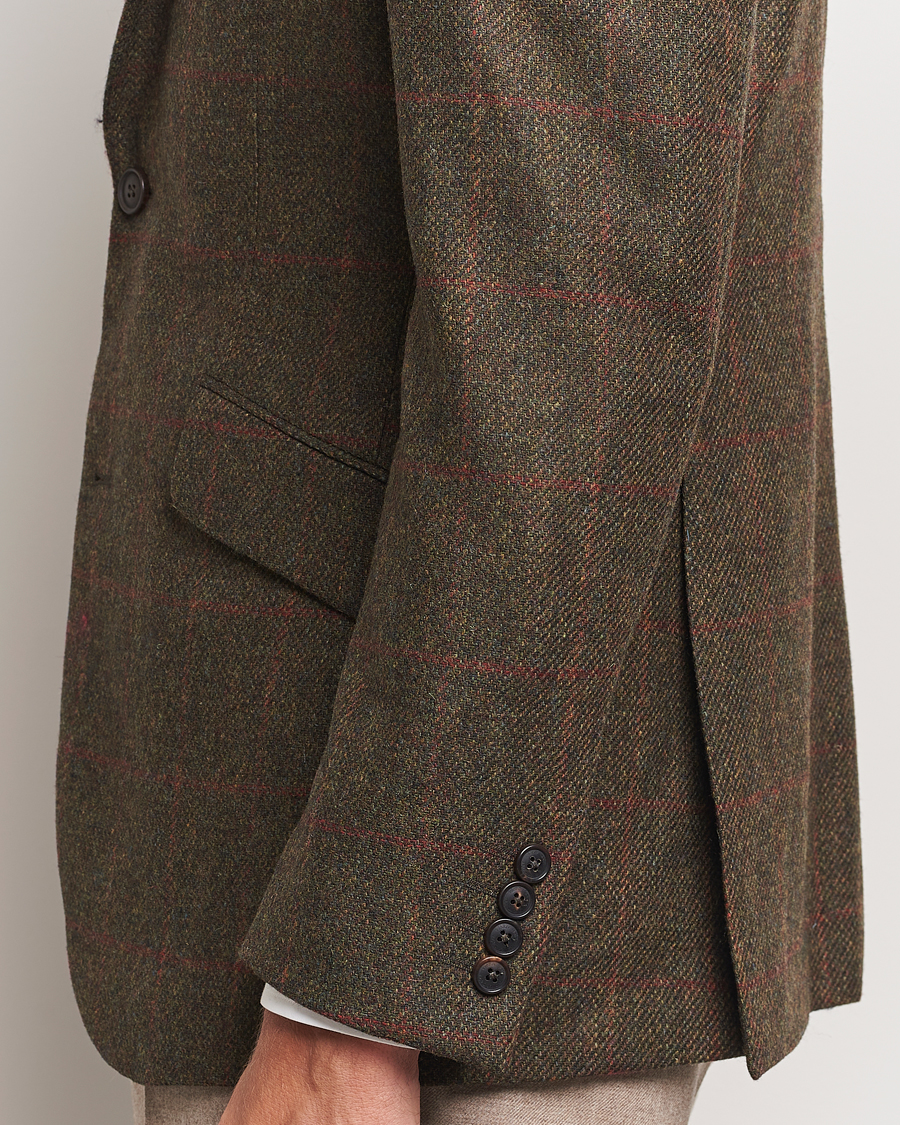 Herren | Sakkos | Walker Slater | Edward Lambswool Windowpane Blazer Green