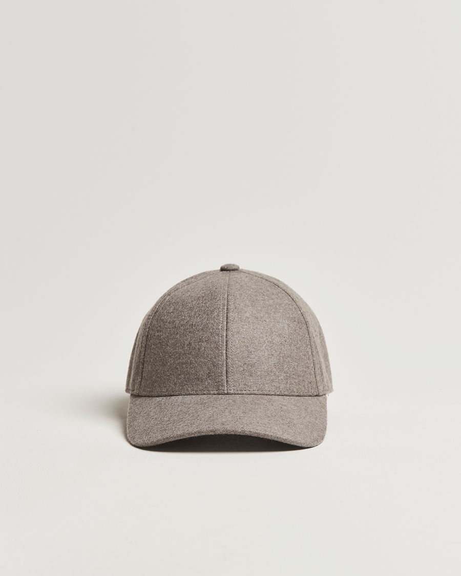 Herren | Hüte & Mützen | Varsity Headwear | Cashmere Baseball Cap Marble Beige