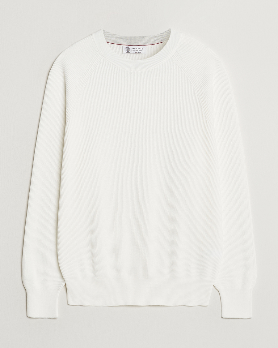 Herren | Pullover | Brunello Cucinelli | Cotton Rib Crew Neck Panama