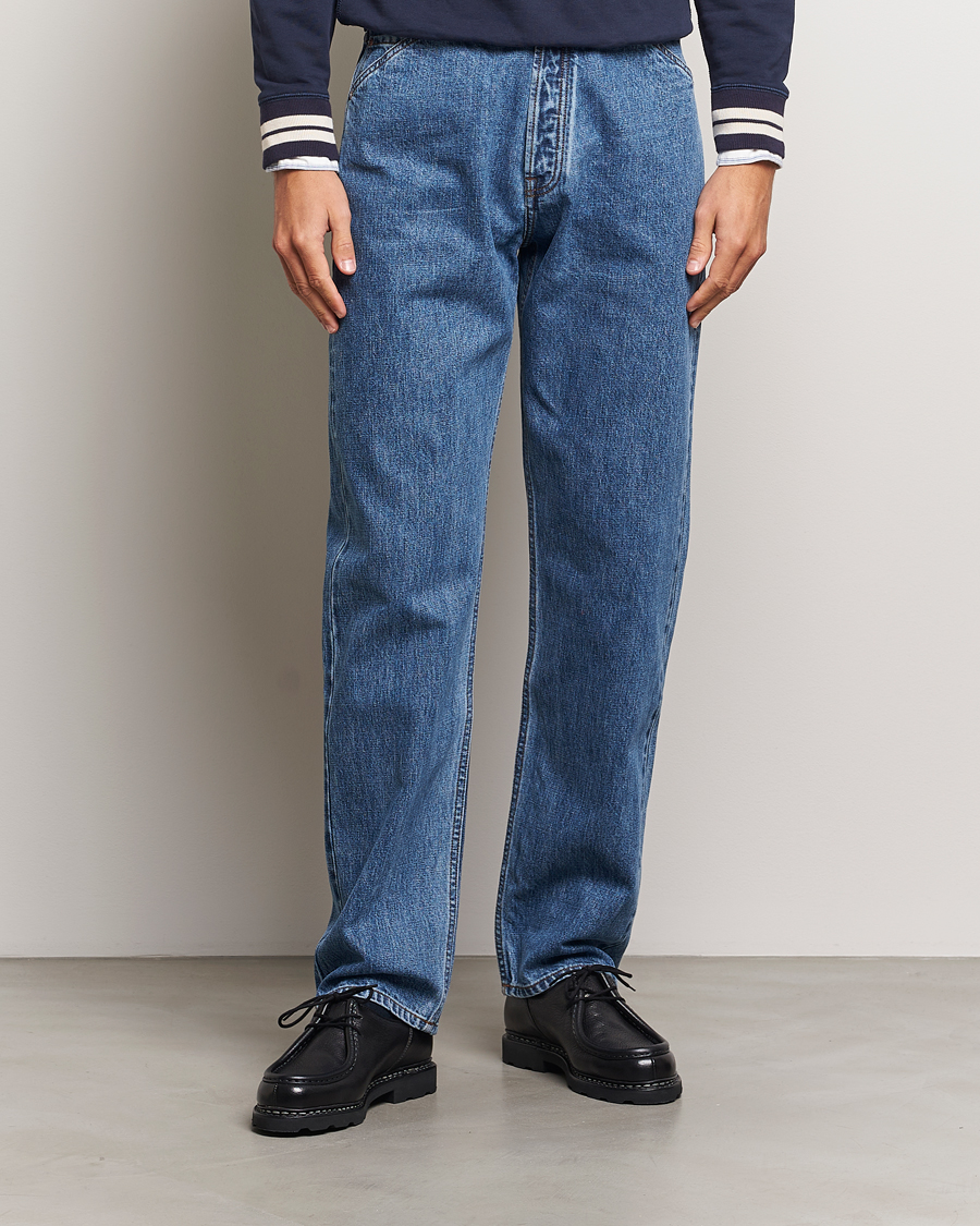 Herren | Jeans | Drake's | 5-Pocket Japanese Selvedge Jeans Bleach