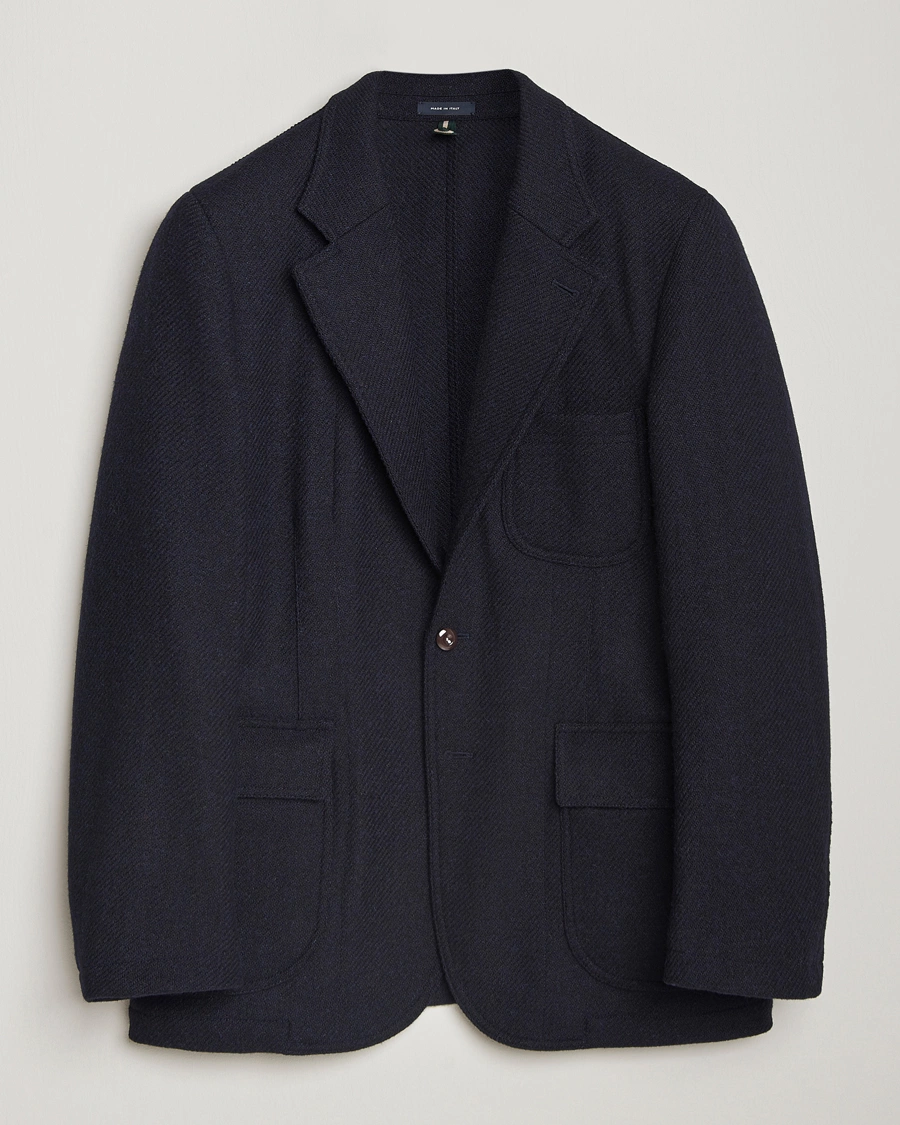 Herren | Sakkos | Drake's | MKVII Harris Tweed Blazer Navy