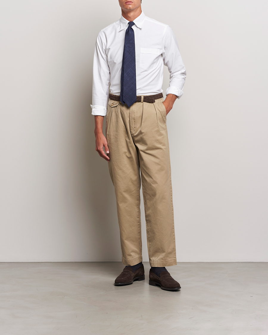 Herren | Hemden | Drake's | Button Down Oxford Shirt White