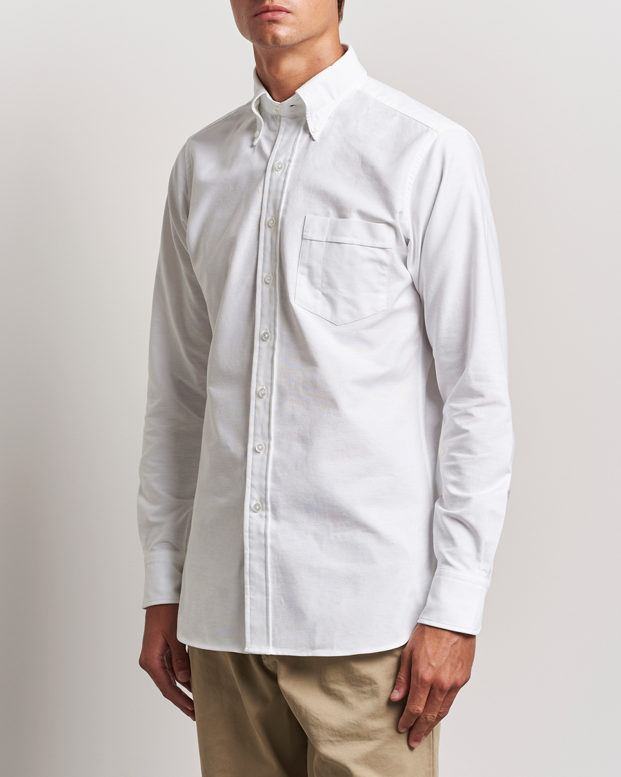 Herren | Hemden | Drake's | Button Down Oxford Shirt White