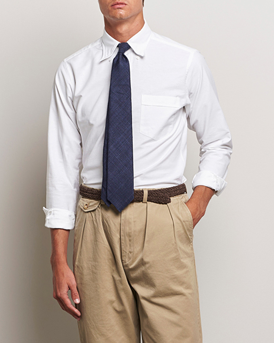 Herren | Hemden | Drake's | Button Down Oxford Shirt White