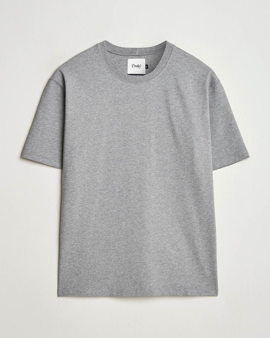 Herren | T-Shirts | Drake's | Short Sleeve Hiking T-Shirt Grey