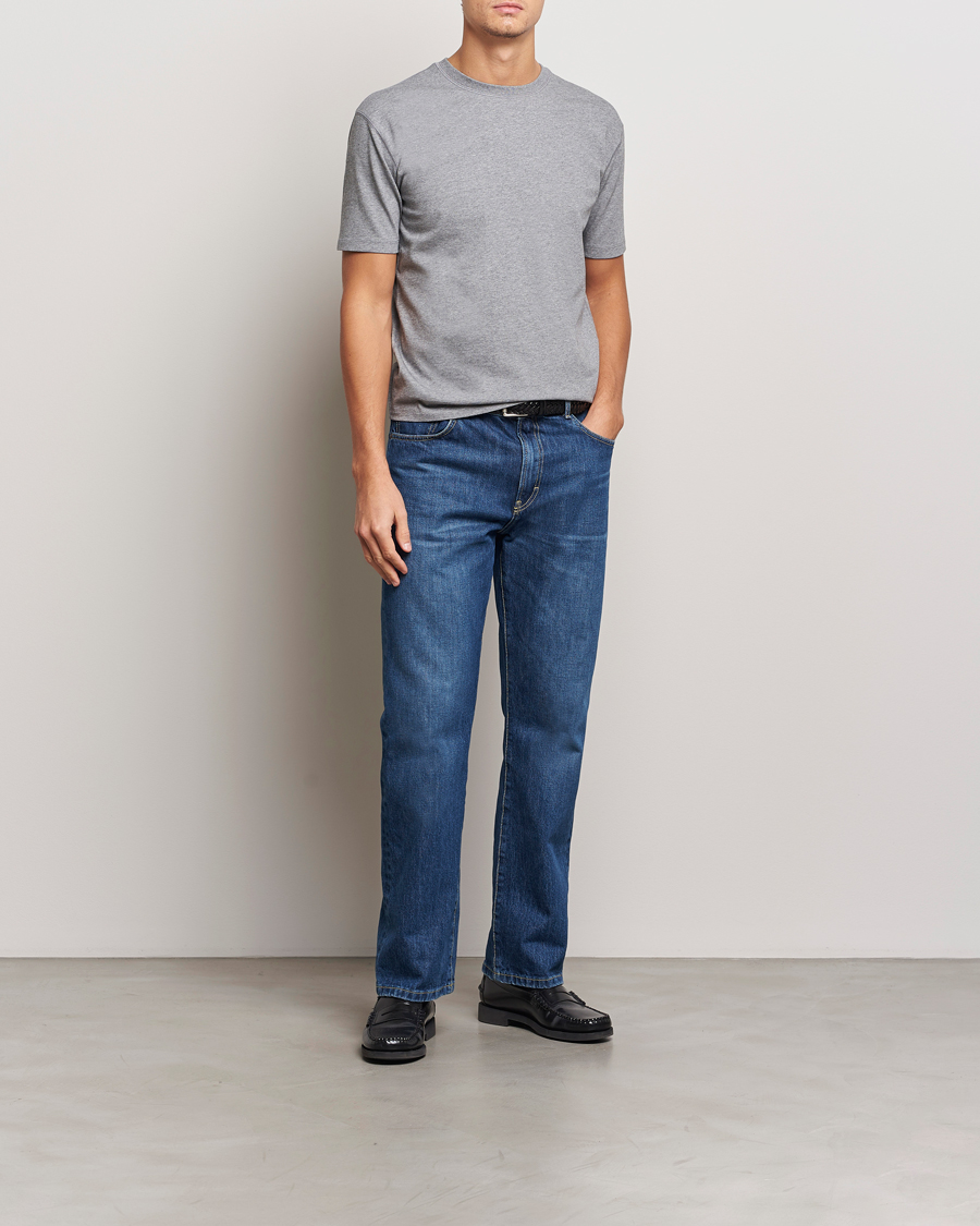Herren | T-Shirts | Drake's | Short Sleeve Hiking T-Shirt Grey