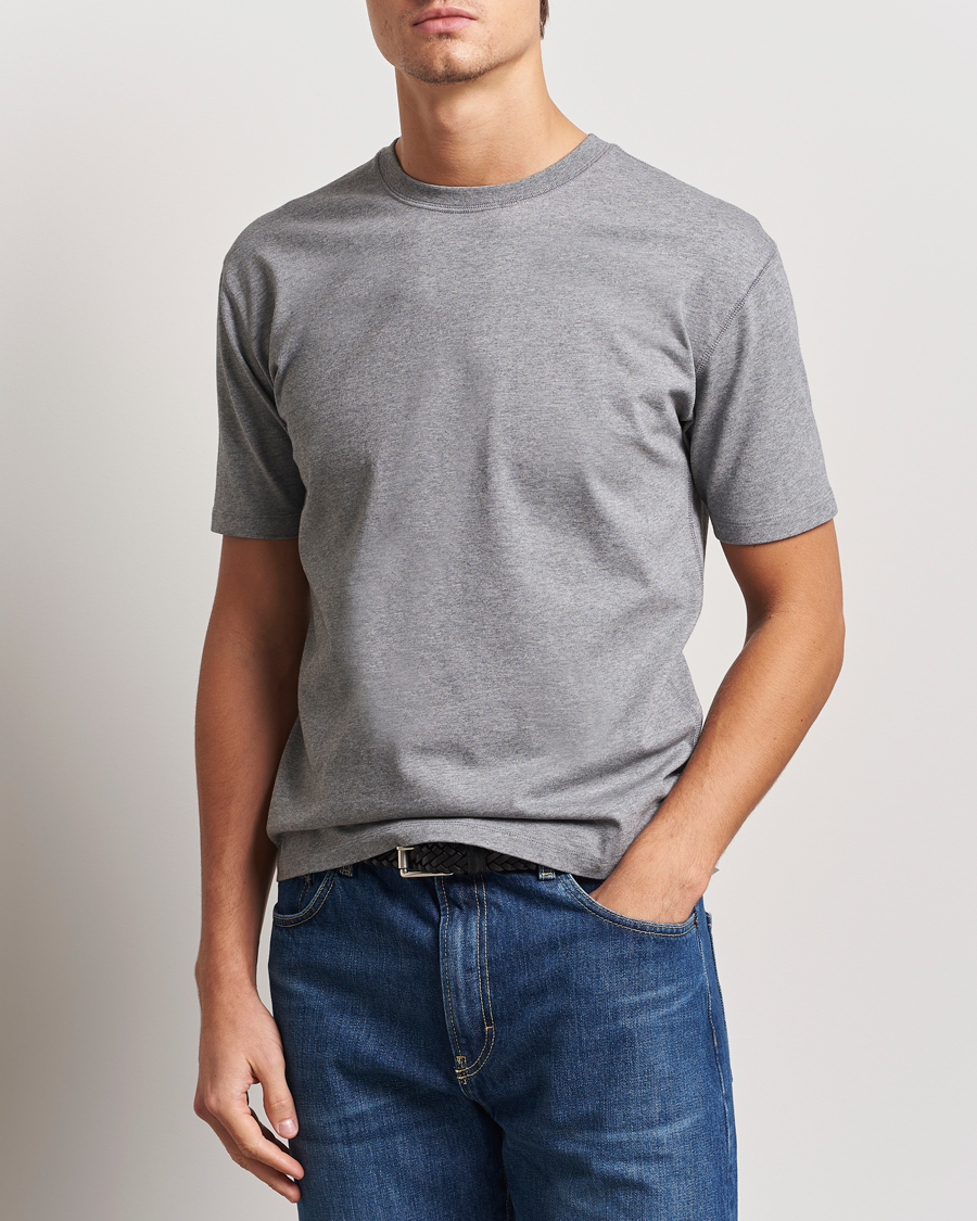 Herren | T-Shirts | Drake's | Short Sleeve Hiking T-Shirt Grey