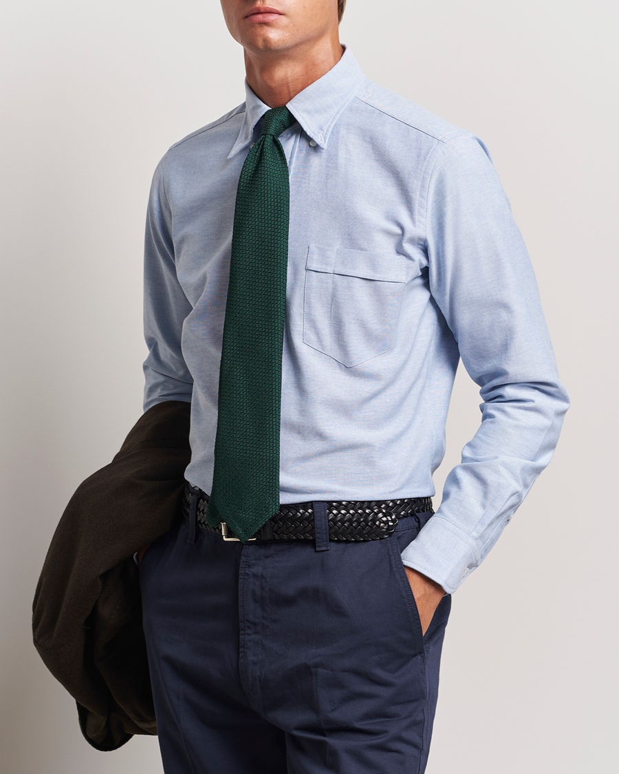 Herren | Hemden | Drake's | Button Down Oxford Shirt Blue