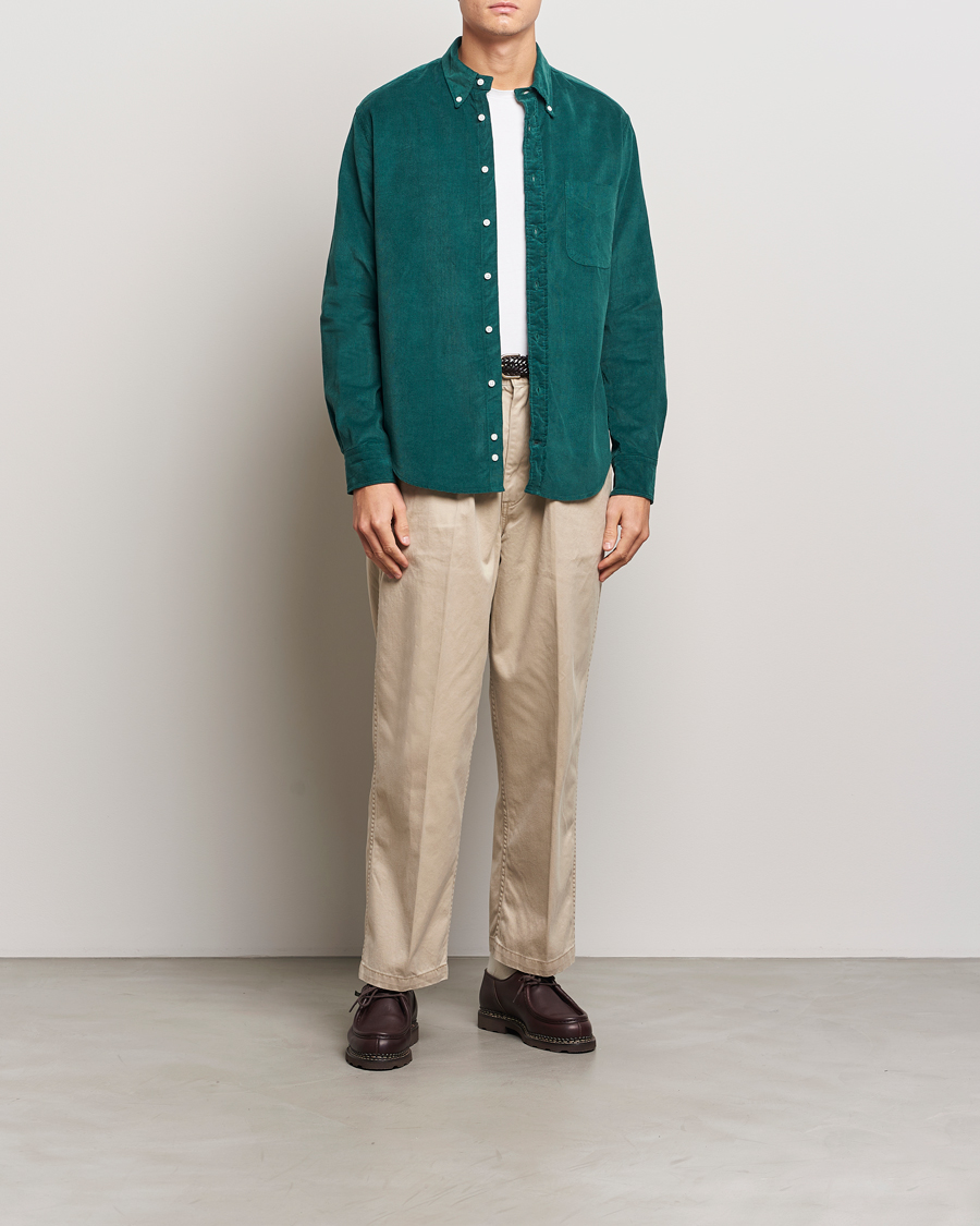 Herren | Hemden | Gitman Vintage | Button Down Corduroy Shirt Emerald