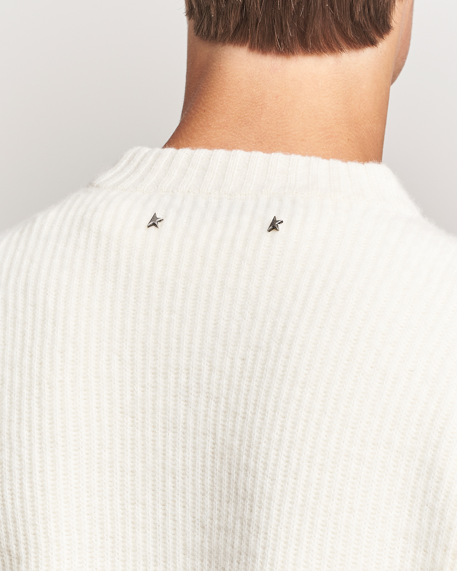 Herren | Pullover | Golden Goose | Brushed Rib Wool Sweater Heritage White