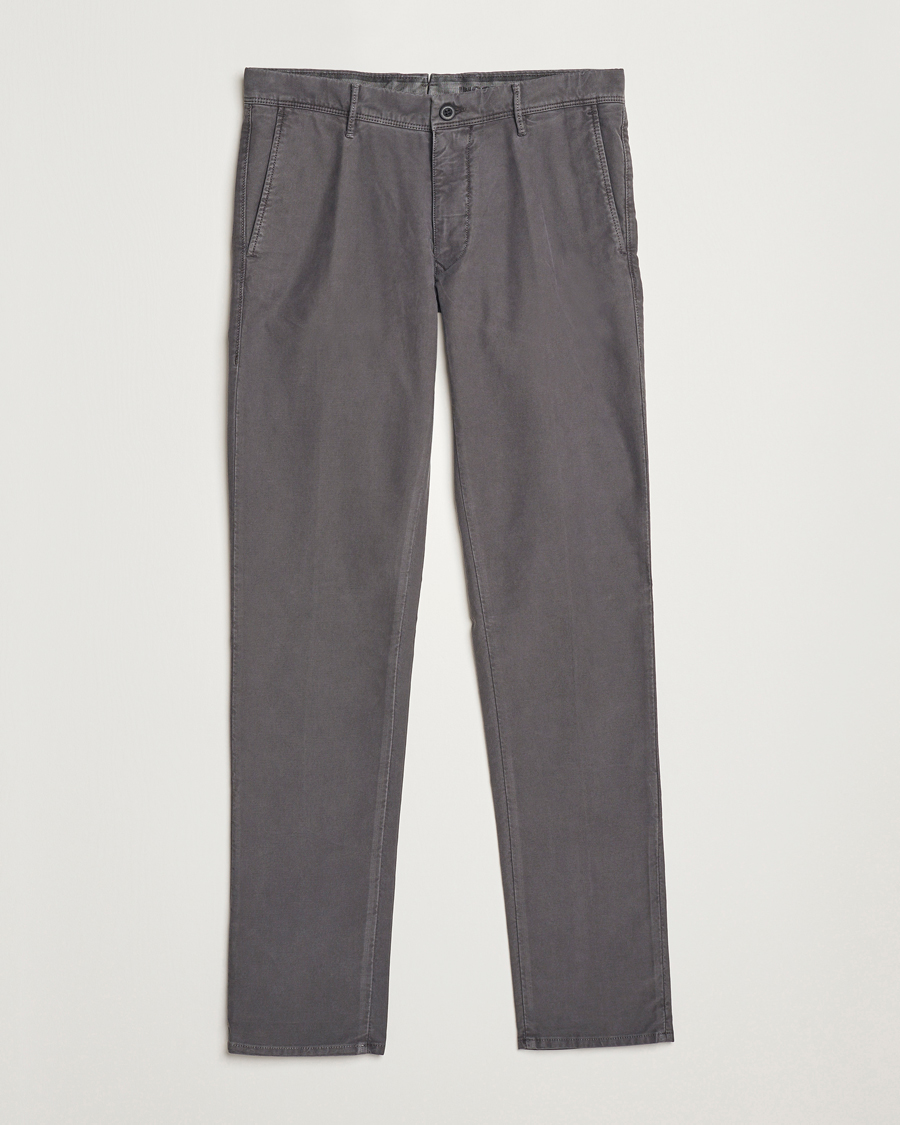 Herren | Hosen | Incotex | Slim Fit Garment Dyed Slacks Dark Grey