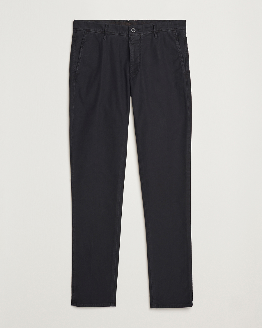 Herren | Hosen | Incotex | Slim Fit Garment Dyed Slacks Black