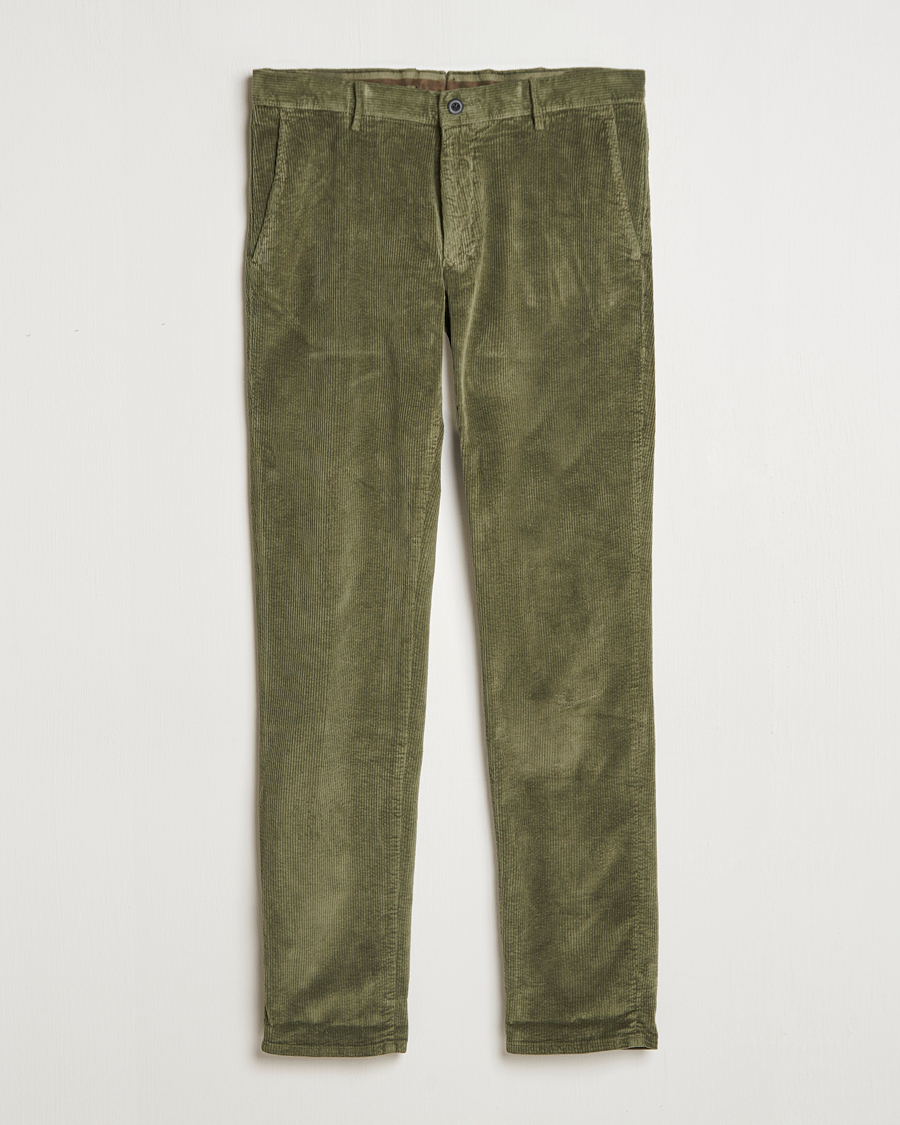 Herren | Hosen | Incotex | Slim Fit Leisure Cord Slacks Dark Green