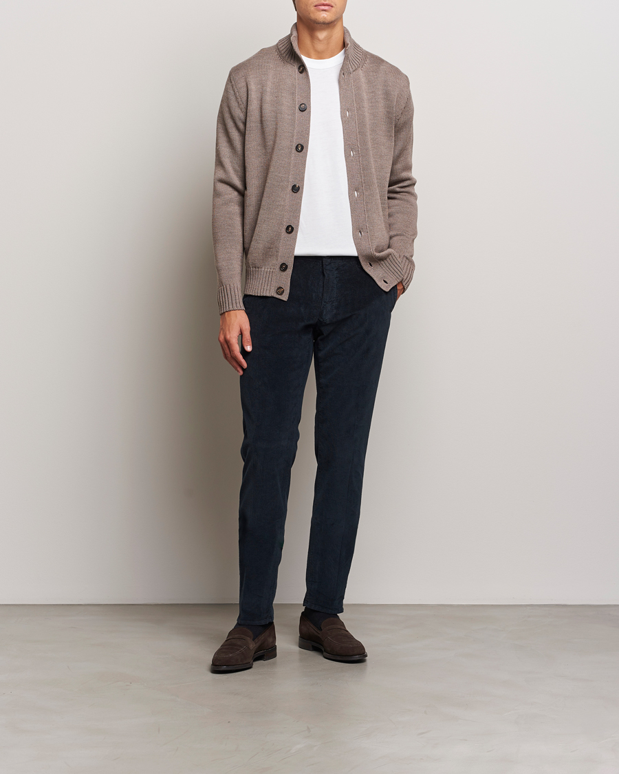 Herren | Hosen | Incotex | Slim Fit Leisure Cord Slacks Navy