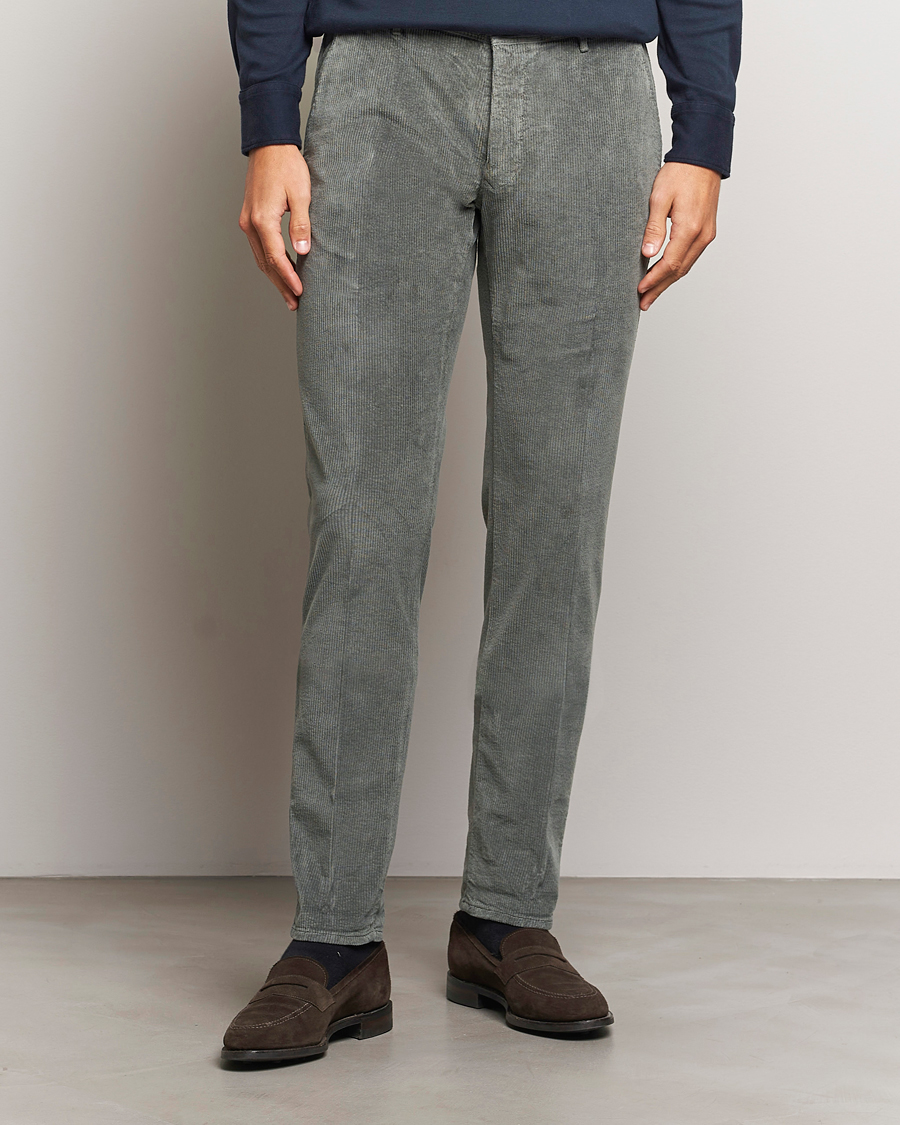 Herren | Hosen | Incotex | Slim Fit Leisure Cord Slacks Grey