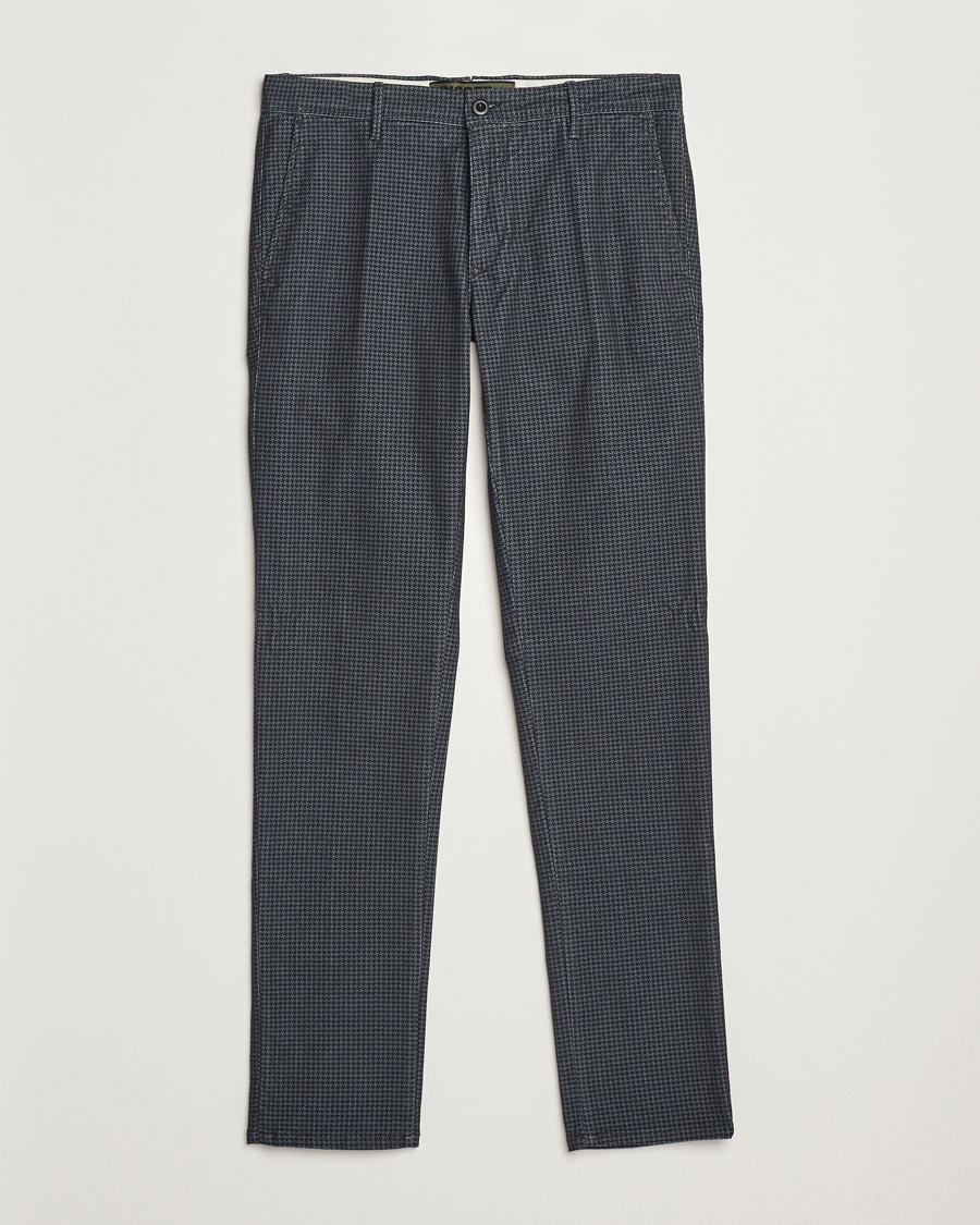 Herren | Hosen | Incotex | Slim Fit Houndstooth Cotton Pants Dark Grey