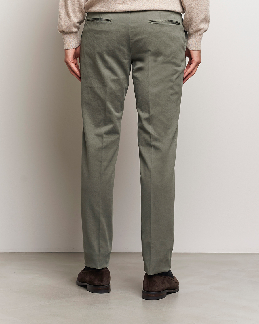 Herren | Hosen | Incotex | Slim Fit Cotton Stretch Chinos Dark Green