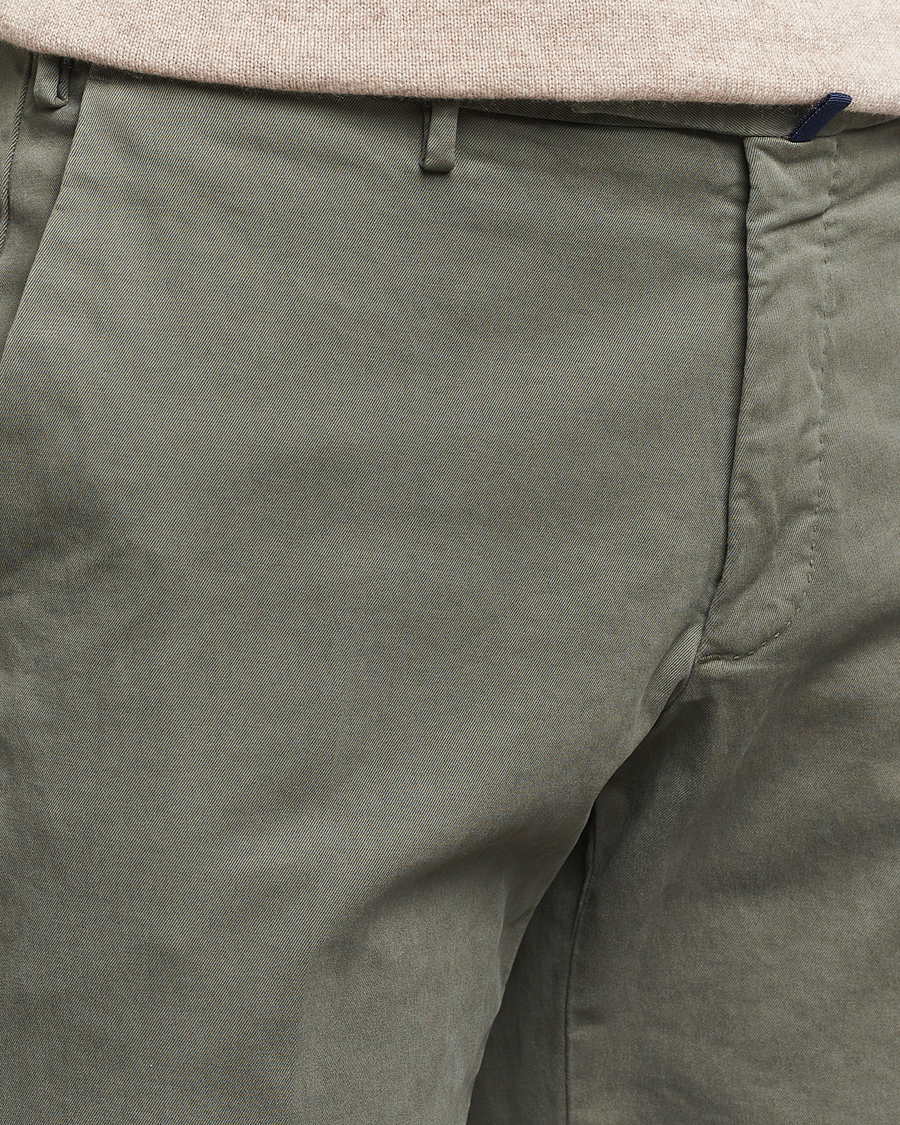 Herren | Hosen | Incotex | Slim Fit Cotton Stretch Chinos Dark Green