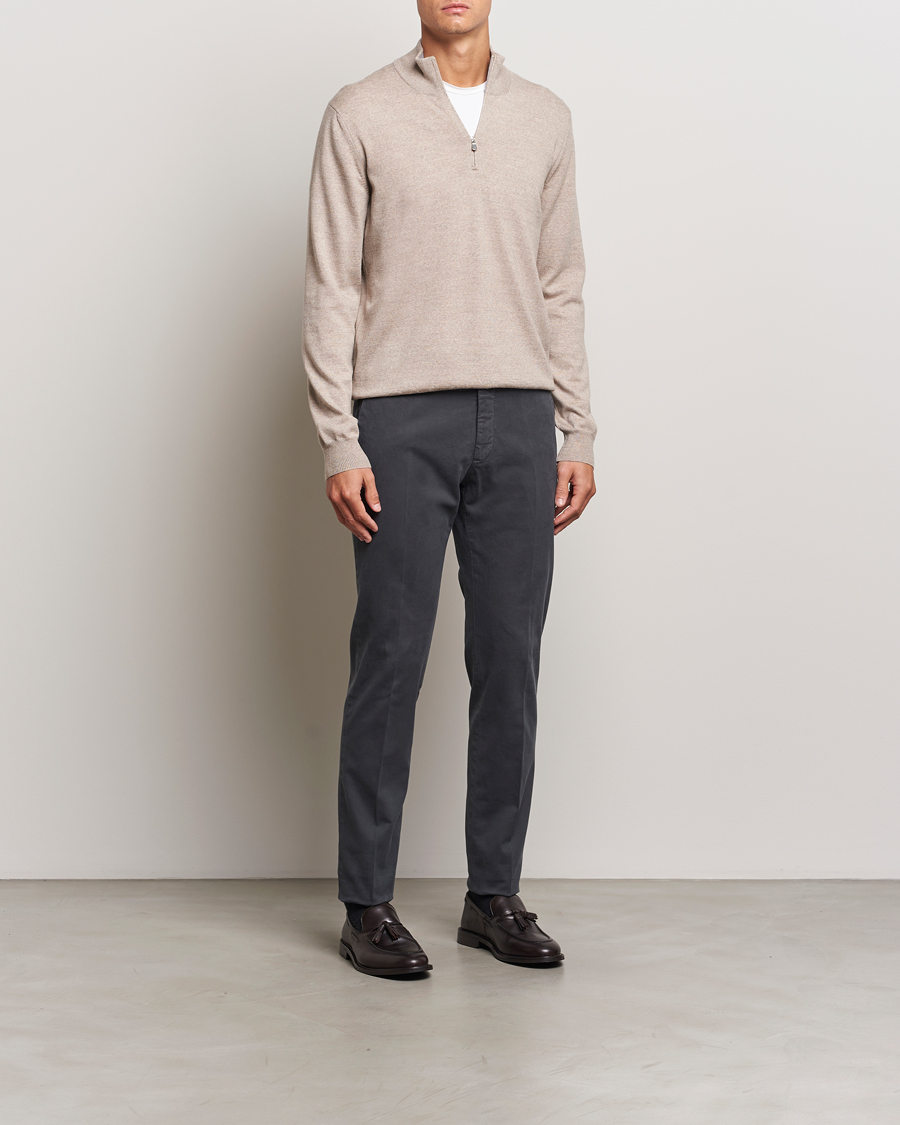 Herren | Hosen | Incotex | Slim Fit Cotton Stretch Chinos Dark Grey