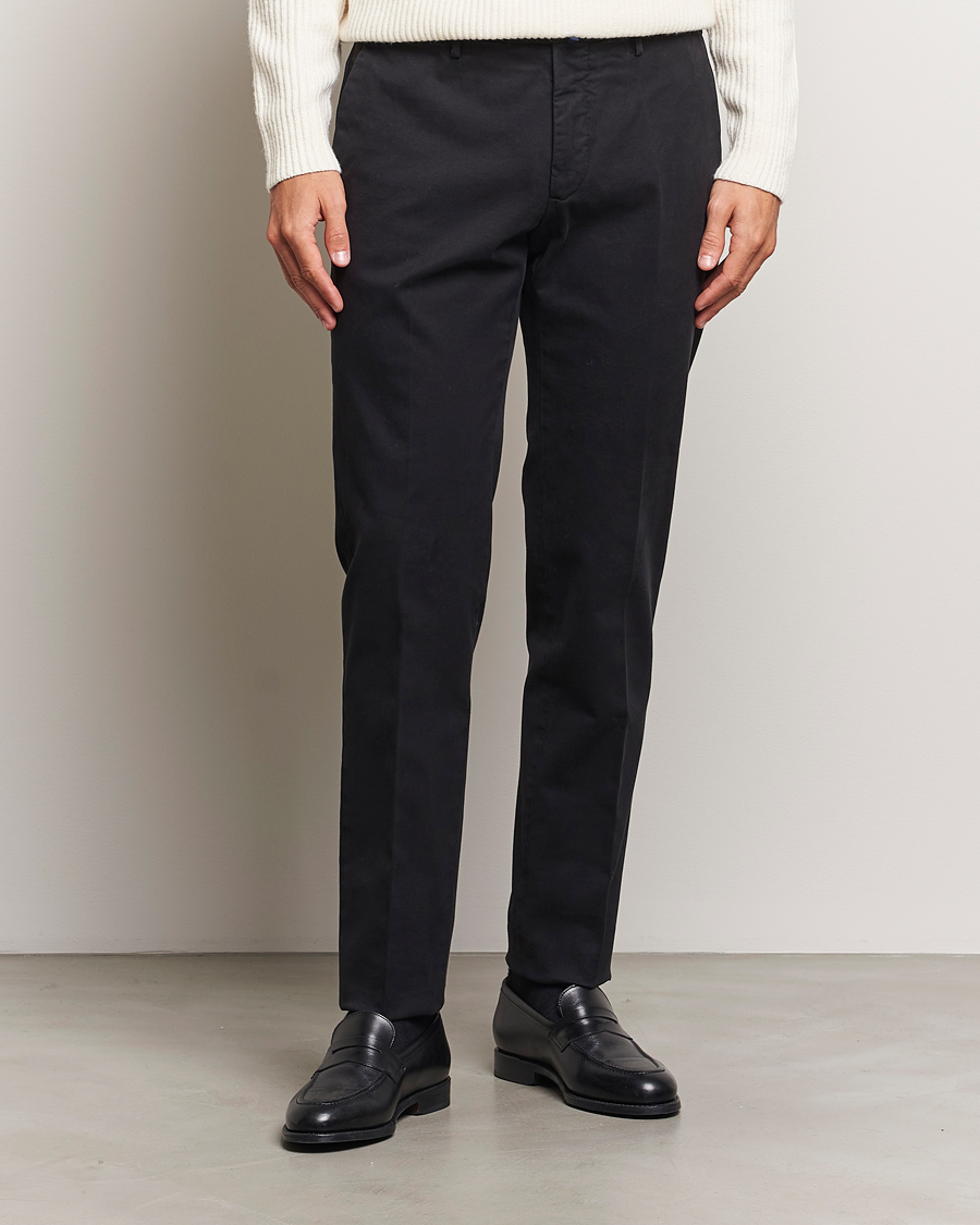 Herren | Hosen | Incotex | Slim Fit Cotton Stretch Chinos Black