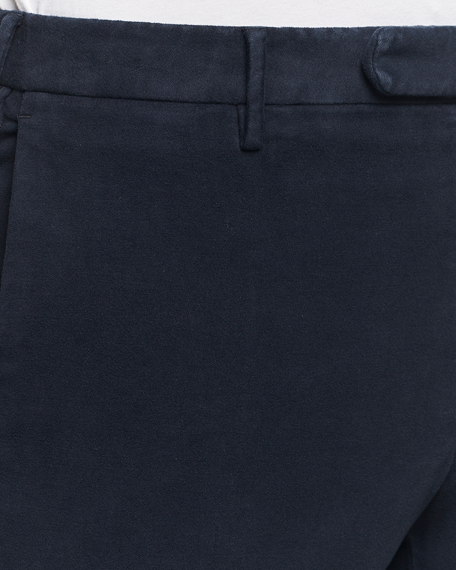 Herren | Hosen | Incotex | Slim Fit Luxury Moleskine Trousers Navy