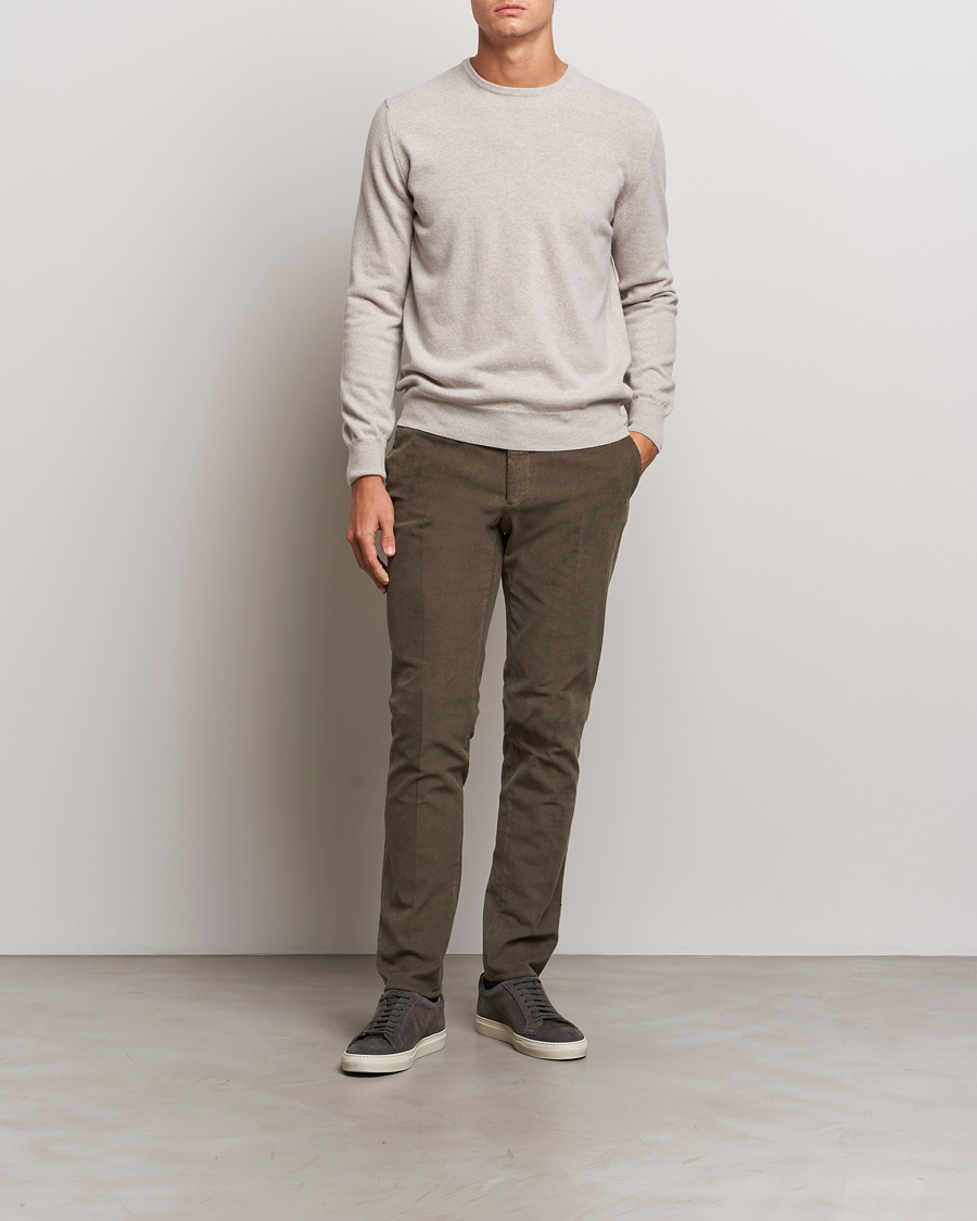 Herren | Hosen | Incotex | Slim Fit Baby Corduroy Trousers Brown
