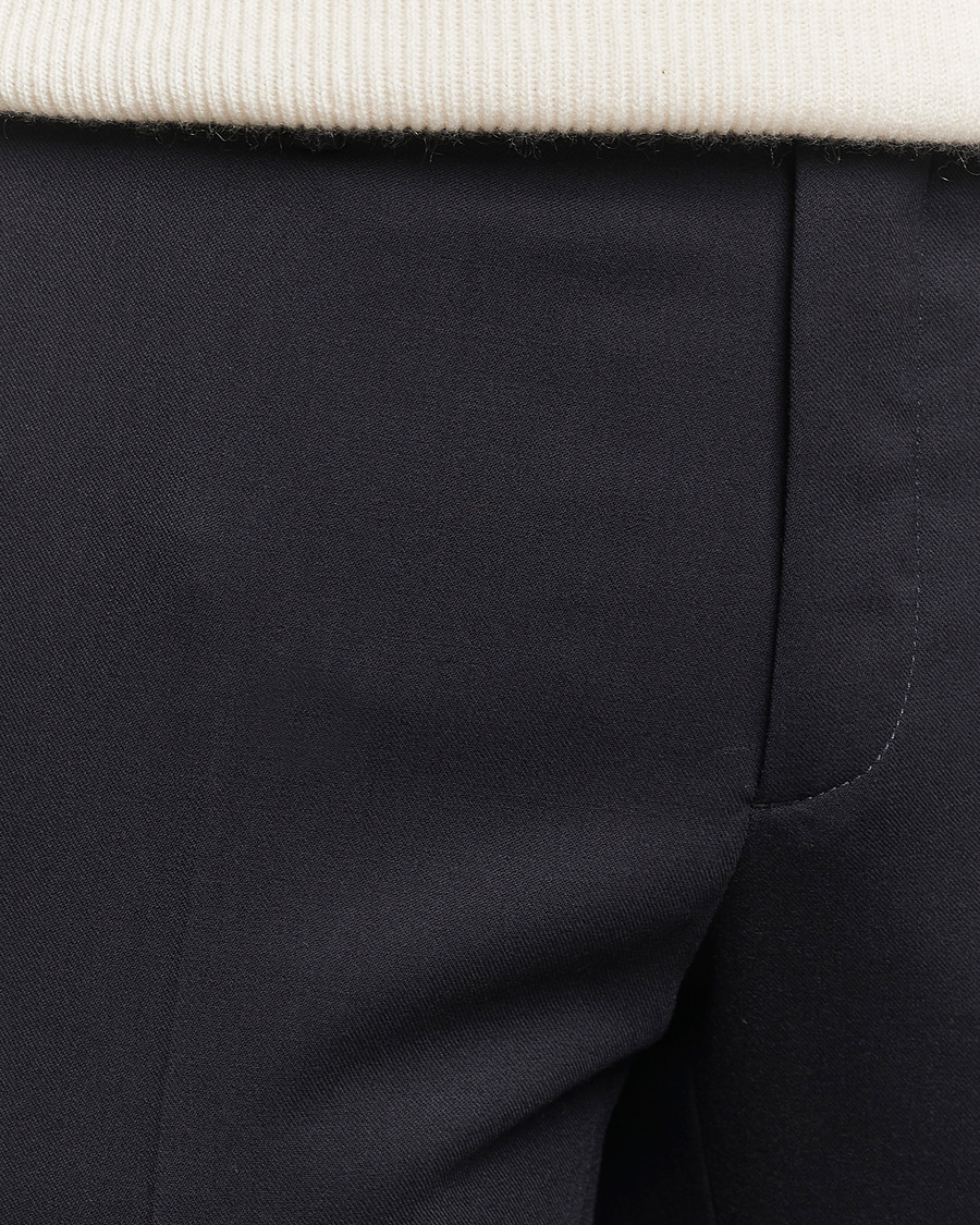 Herren | Hosen | Incotex | Silm Fit Washable Flannel Trousers Navy