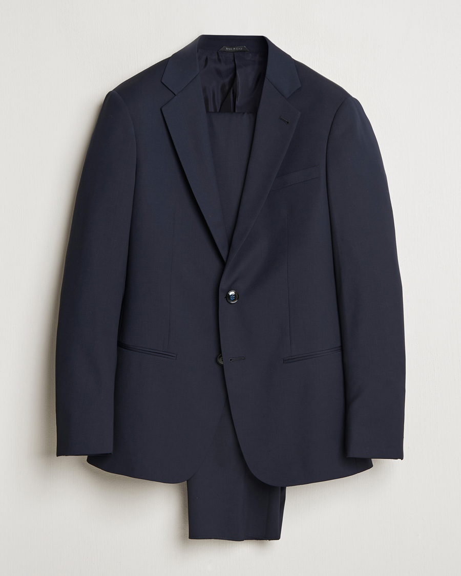 Herren | Giorgio Armani Soho Virgin Wool Suit Navy | Giorgio Armani | Soho Virgin Wool Suit Navy