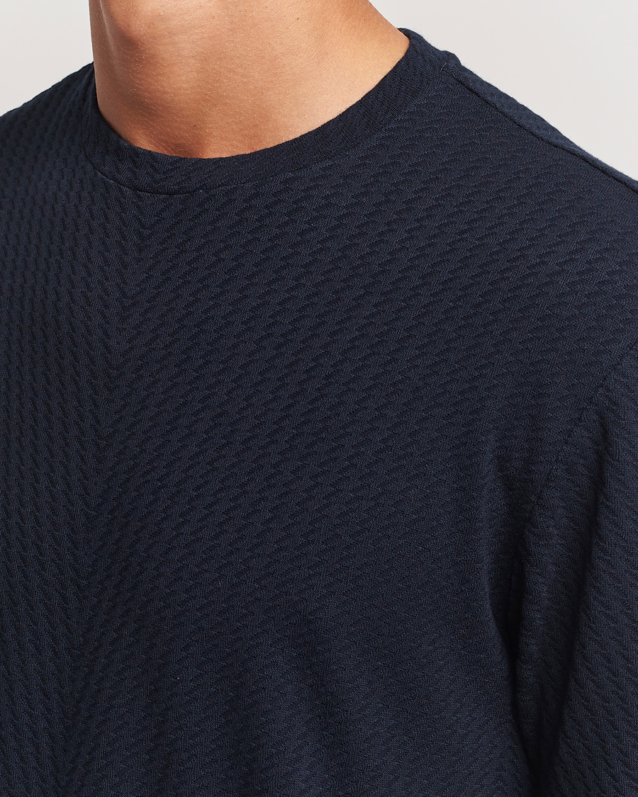 Herren | T-Shirts | Giorgio Armani | Viscose/Cashmere T-Shirt Midnight